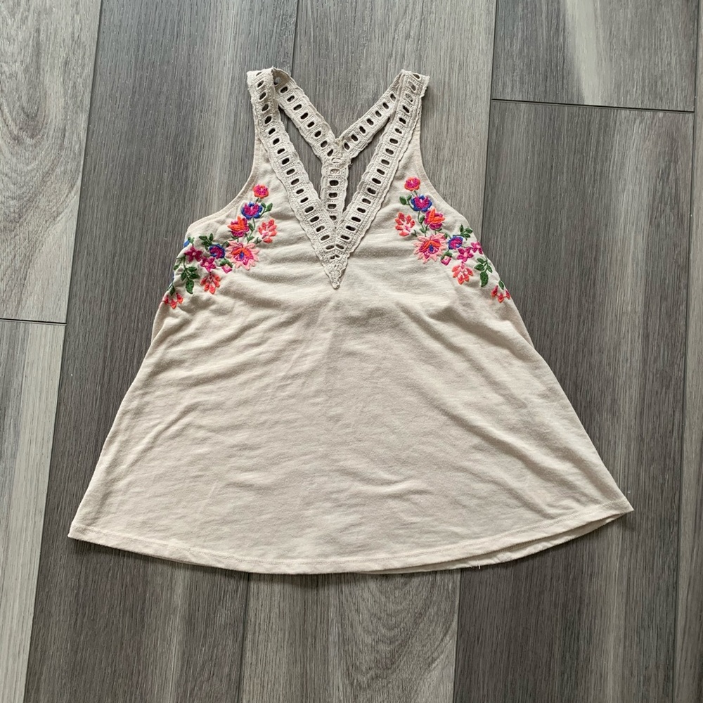 Flower Open Back Tank